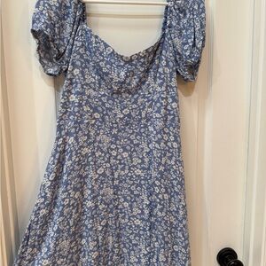 Altar'd State Blue and Cream Floral Dress